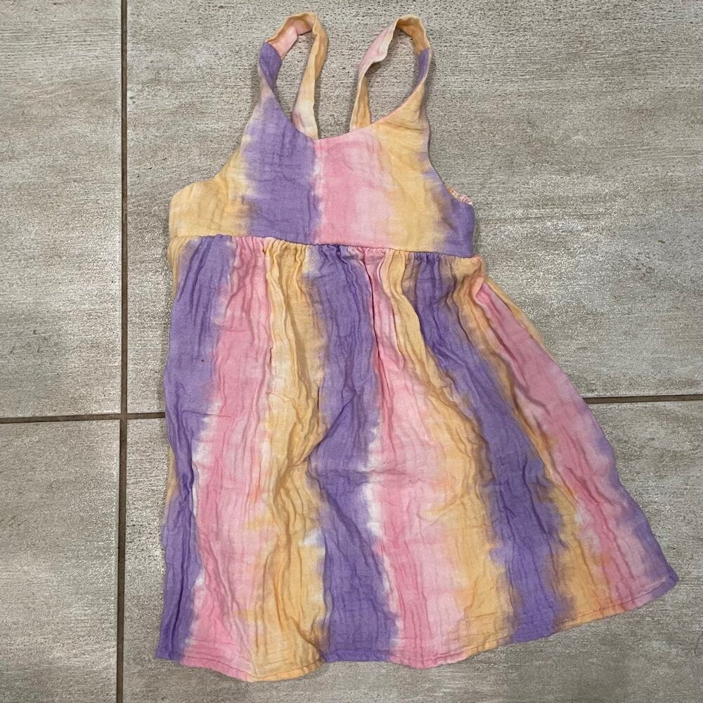 NEW ZARA TODDLER COLORFUL BOW BACK DRESS SZ 3-4 YEARS! - 0156
